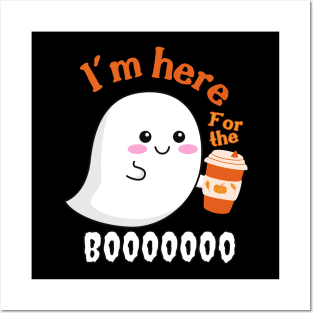 I’m here for the Boo, cute Halloween ghost. Posters and Art